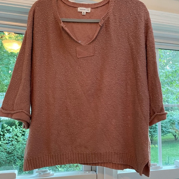 V Neck 3/4 Sleeve Sweater - Picture 1 of 3